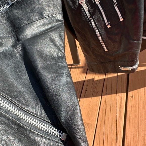 Vintage Michael Jackson MJ Beat It Genuine Black Leather Jacket With Silver Mesh - Picture 10 of 14